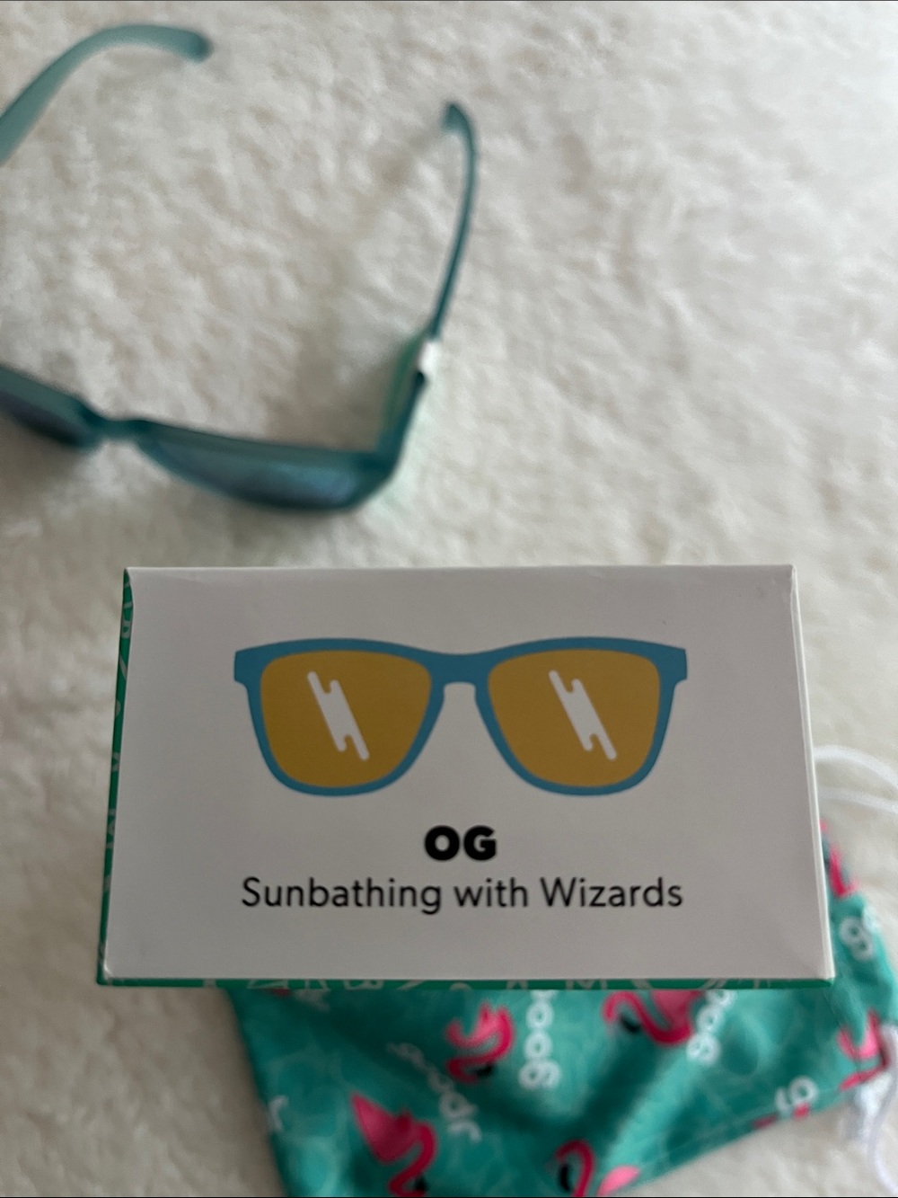 Goodr “Sunbathing with Wizards” Matte Teal Polarized Sunglasses - Picture 6 of 7